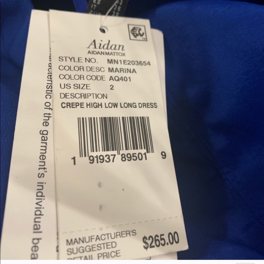 Aidan by Aidan Mattox Strapless Hi-Low Dress S-2 - Picture 3 of 4